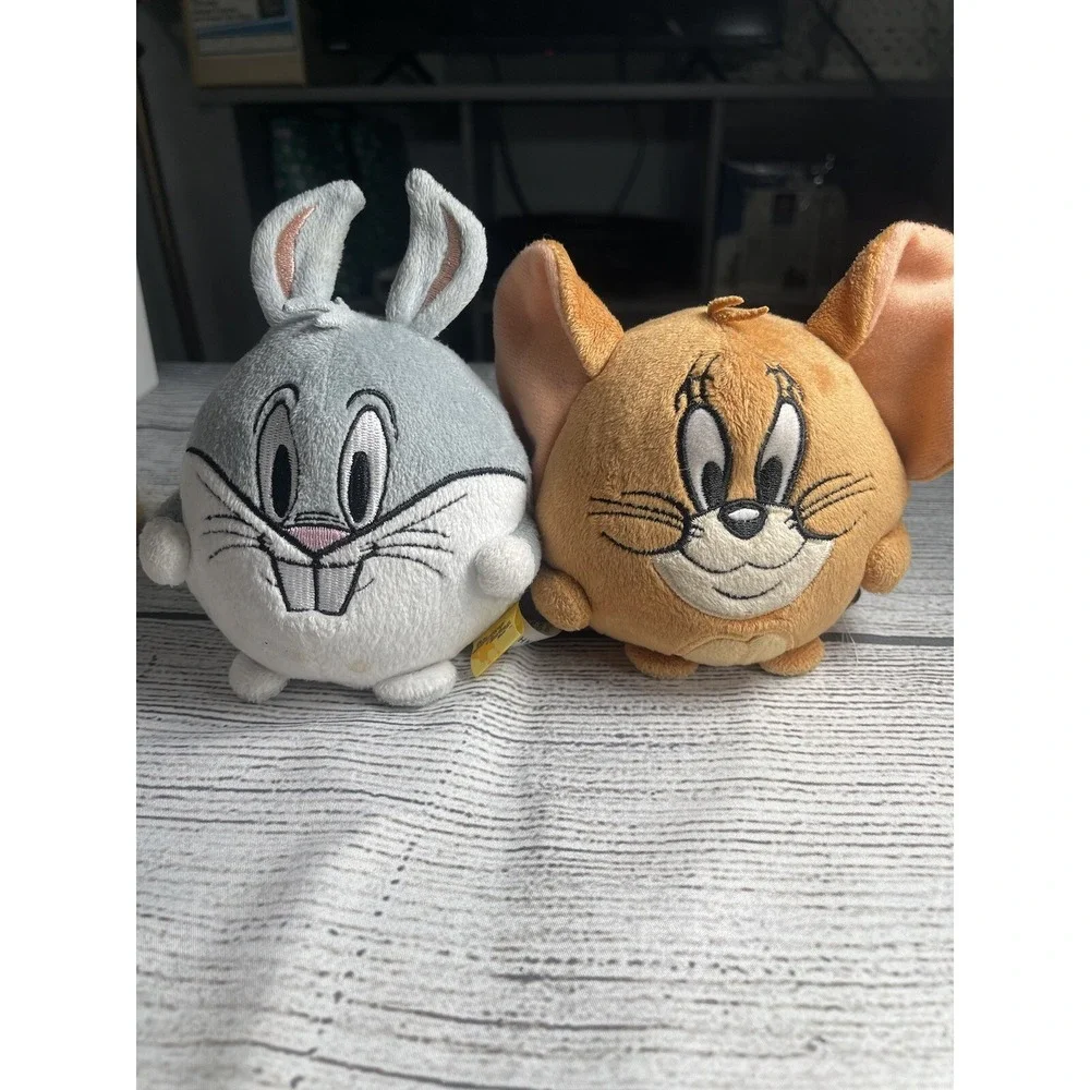 New Hallmark Fluffballs Buggs and Jerry RARE Plush Stuffed Ornament Toy lot!